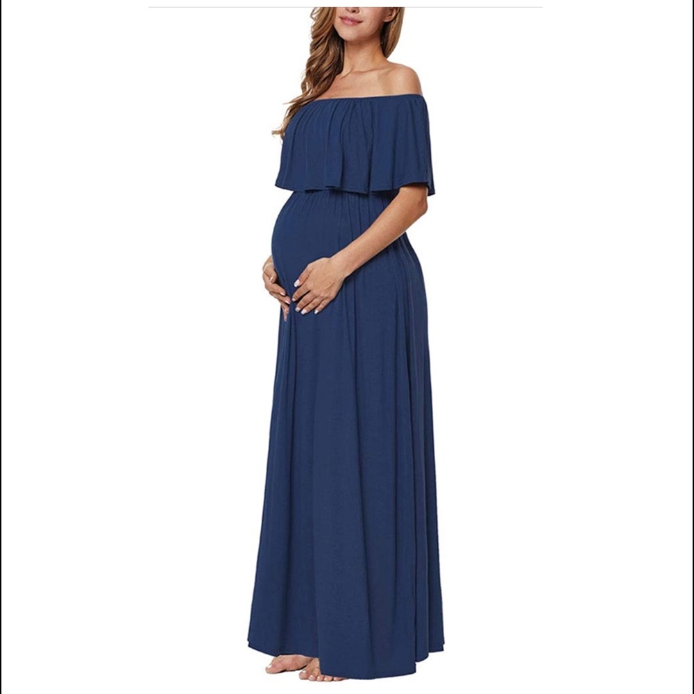 Off The Shoulder Maternity Dress